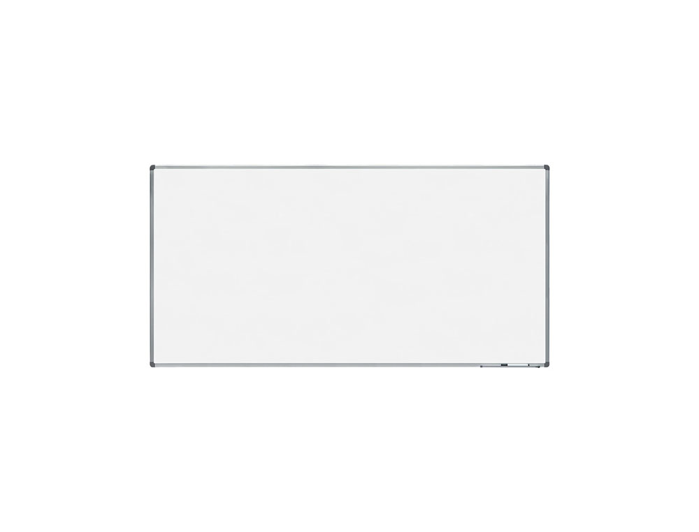 PIZARRA BLANCA ROCADA LACADA MAGNETICA MARCO ALUMINIO CON CANTONERAS 100X200 CM