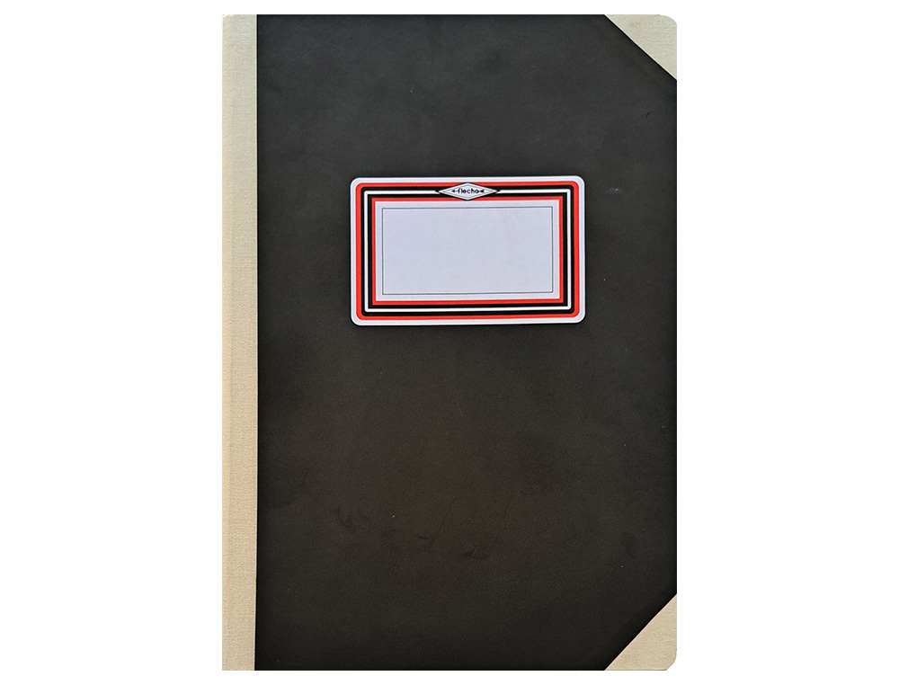 LIBRO CARTONE COSIDO FERNANDES FLECHA DIN A6+ LISO 100 HOJAS 100 GR NEGRO