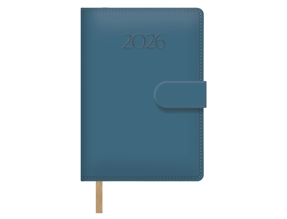 AGENDA ENCUADERNADA DOHE 2026 PRETTY POLIPIEL CIERRE CON PESTAA IMANTADA DIA PAGINA 125X180 MM COLOR AZUL