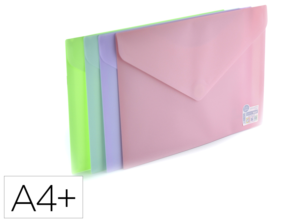CARPETA OFFICE BOX DOSSIER V-LOCK DIN A4+ CIERRE VELCRO COLORES PASTEL SURTIDOS