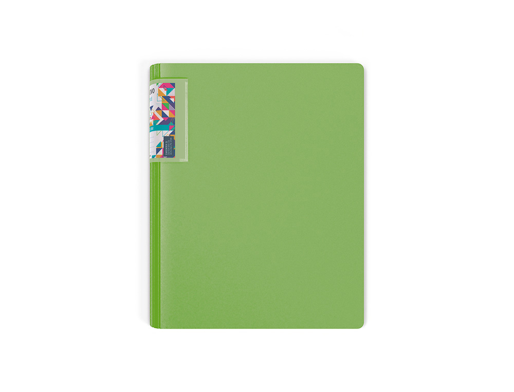 CARPETA CARCHIVO 4 ANILLAS 40 MM DIN A4 POLIPROPILENO FOAM 360º STYLE LOMO CURVO VERDE LIMA