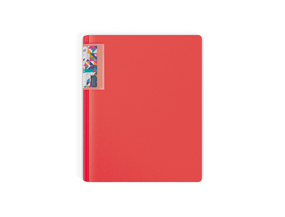 CARPETA CARCHIVO 4 ANILLAS 40 MM DIN A4 POLIPROPILENO FOAM 360º STYLE LOMO CURVO ROJO