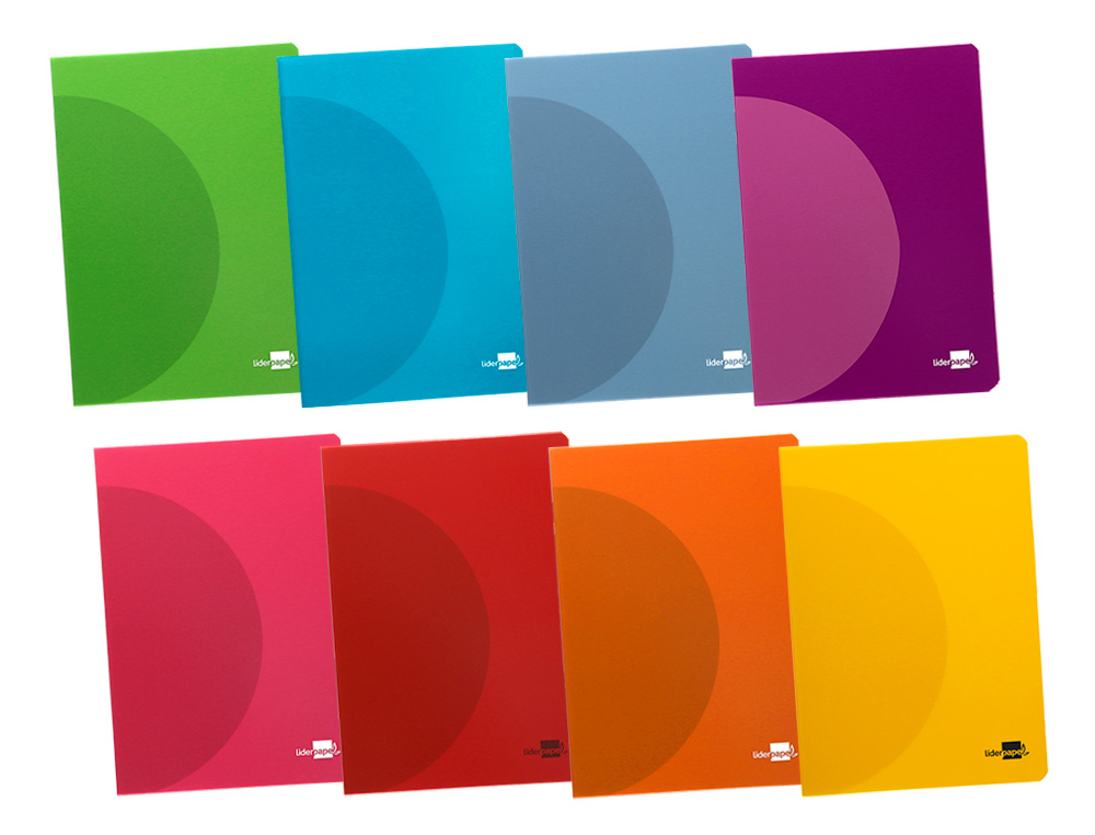 LIBRETA LIDERPAPEL 360 TAPA DE PLASTICO A5 48 HOJAS 90G/M2 RAYADO N46 COLORES SURTIDOS