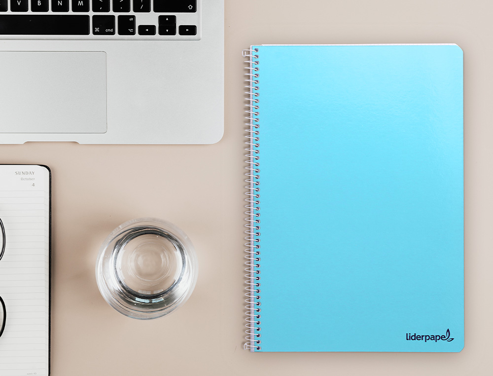 CUADERNO ESPIRAL LIDERPAPEL FOLIO SMART TAPA BLANDA 80H 60GR RAYADO N46 COLORES SURTIDOS