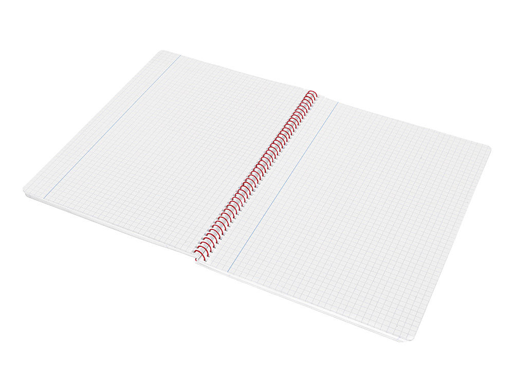 CUADERNO ESPIRAL LIDERPAPEL FOLIO WITTY TAPA DURA 80H 75GR CUADRO 4MM CON MARGEN COLOR AZUL MARINO