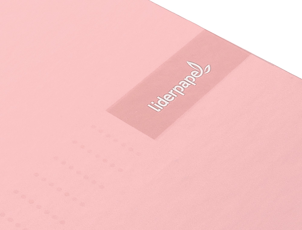 CUADERNO ESPIRAL LIDERPAPEL A4 CRAFTY TAPA FORRADA 80H 90GR CUADRO 4 MM CON MARGEN COLOR ROSA