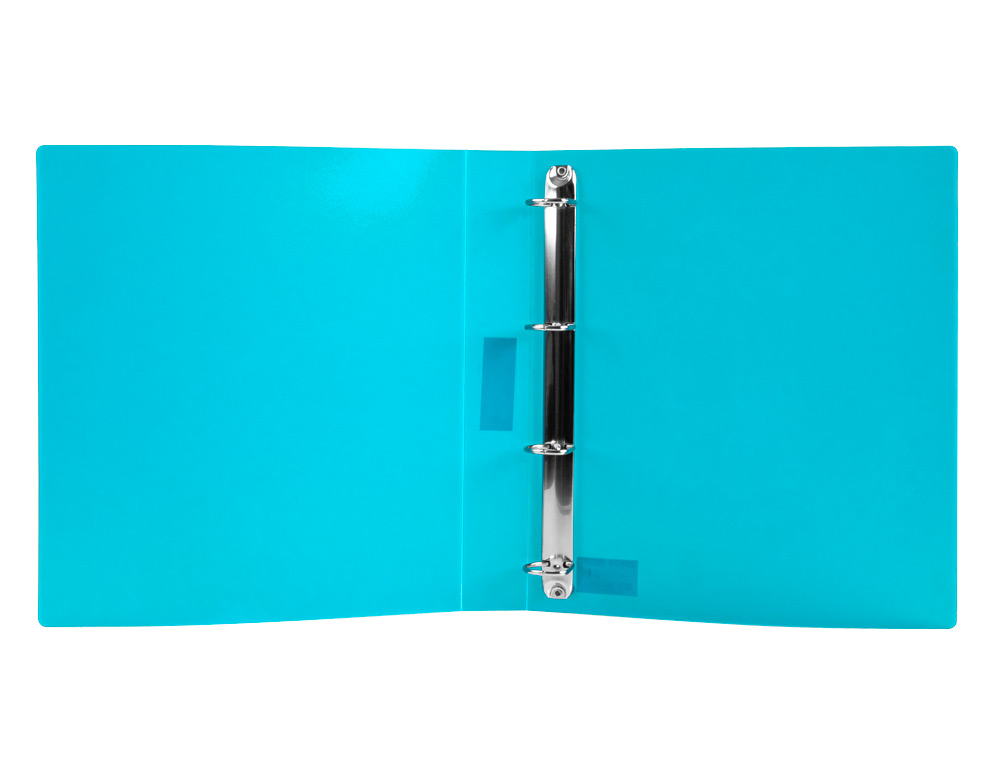 CARPETA LIDERPAPEL 4 ANILLAS 25 MM MIXTAS POLIPROPILENO DIN A4 CELESTE OPACO