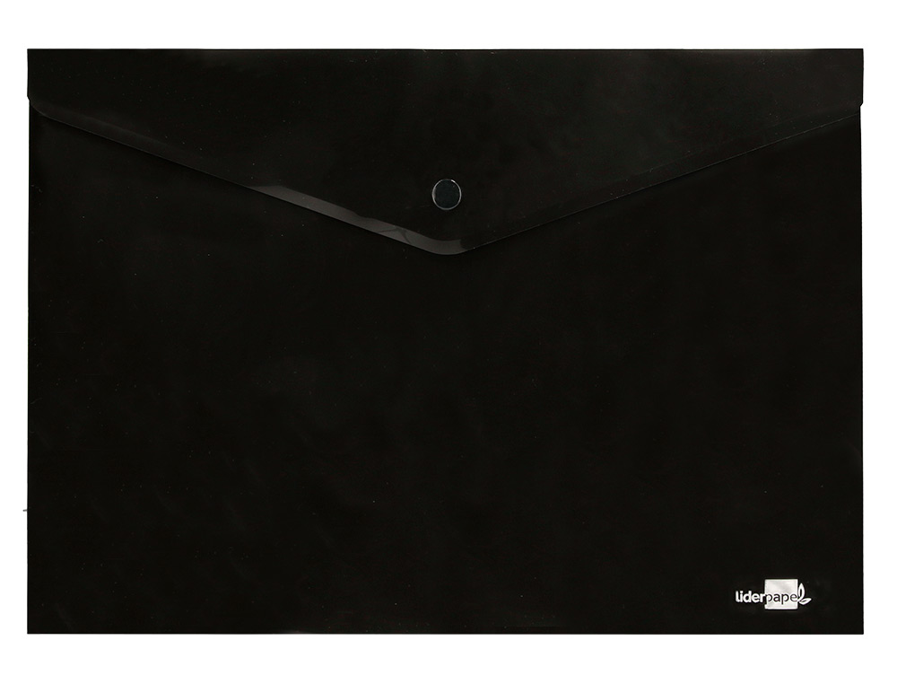 CARPETA LIDERPAPEL DOSSIER BROCHE POLIPROPILENO DIN A4 NEGRO OPACO 50 HOJAS