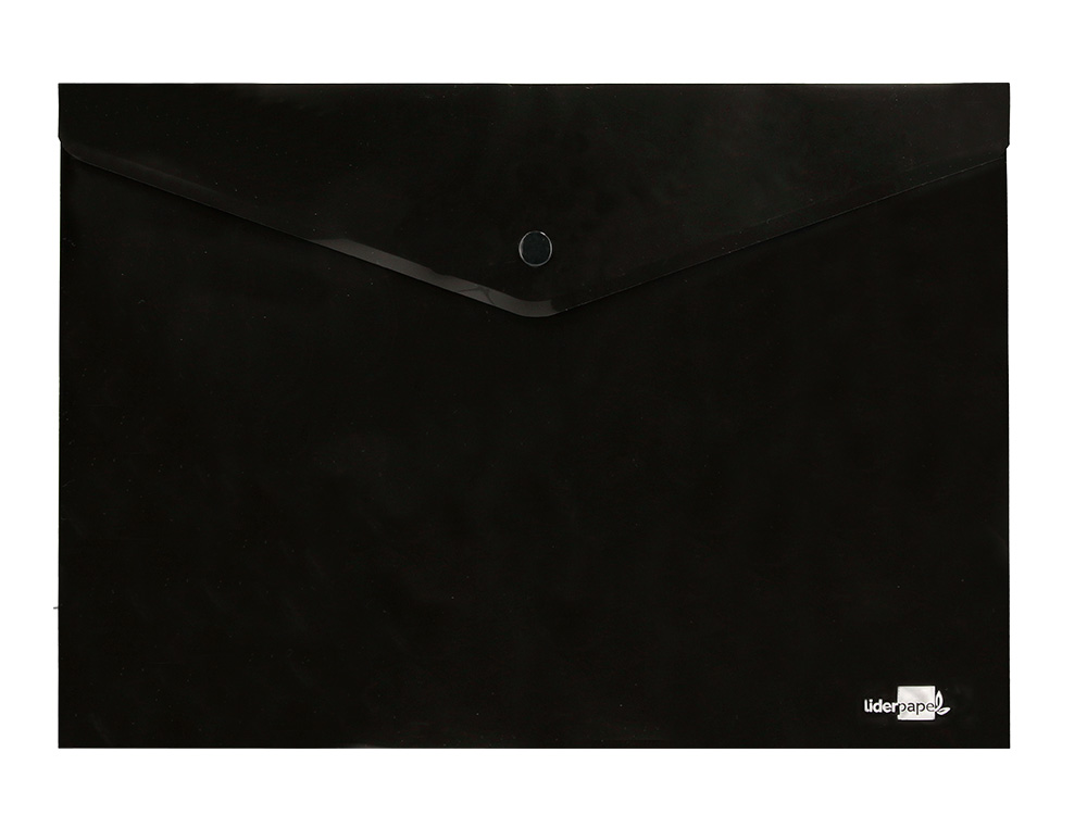CARPETA LIDERPAPEL DOSSIER BROCHE POLIPROPILENO DIN A4 NEGRO OPACO 50 HOJAS