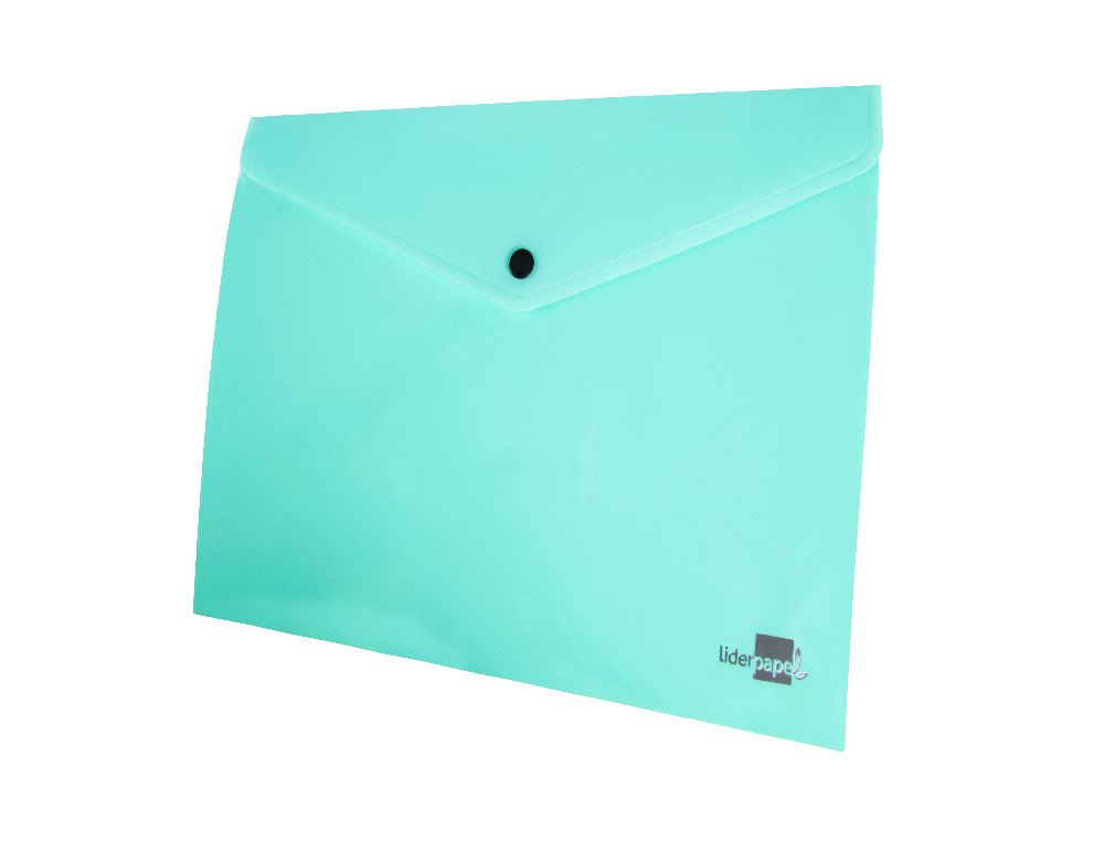 CARPETA LIDERPAPEL DOSSIER BROCHE POLIPROPILENO DIN A4 VERDE MANZANA OPACO 50 HOJAS