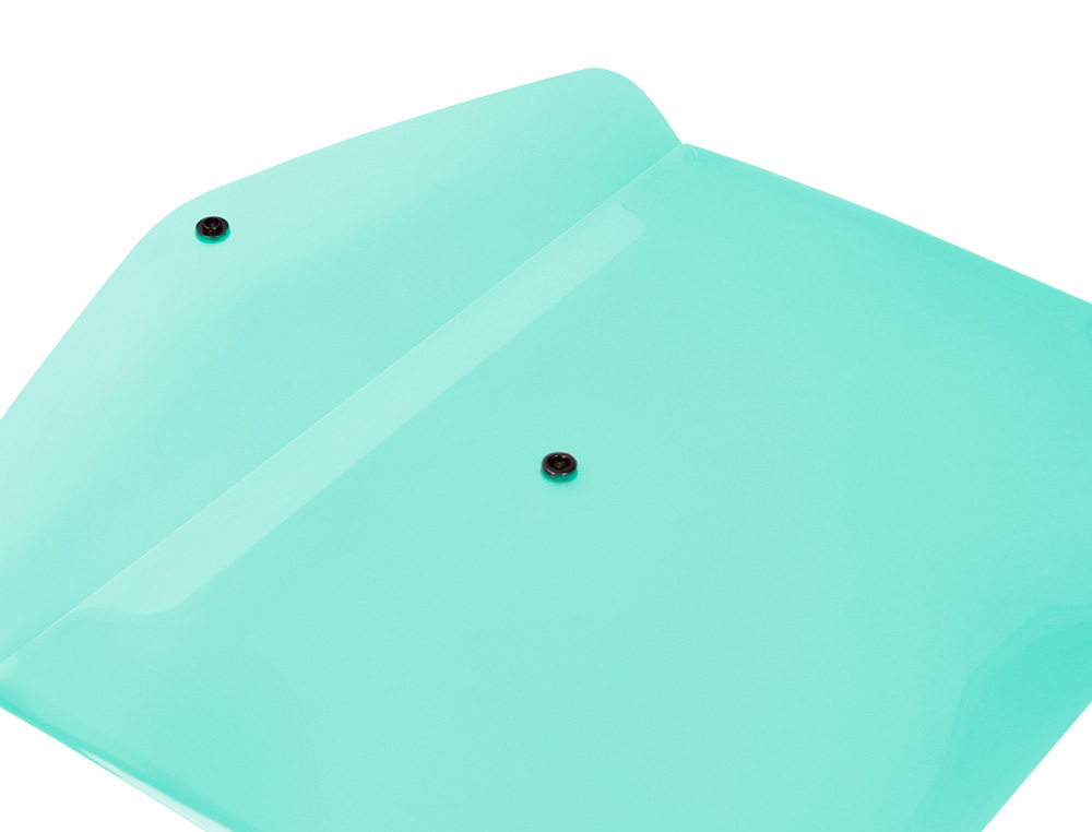 CARPETA LIDERPAPEL DOSSIER BROCHE POLIPROPILENO DIN A4 VERDE MANZANA OPACO 50 HOJAS