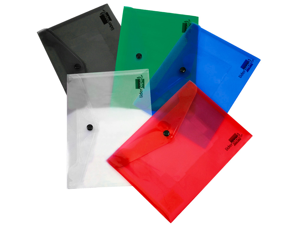 CARPETA LIDERPAPEL DOSSIER BROCHE POLIPROPILENO DIN A5 NEGRO OPACO