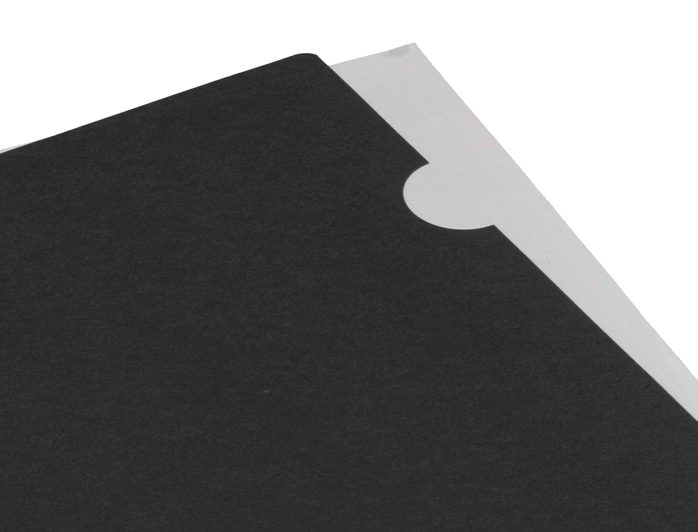 CARPETA LIDERPAPEL DOSSIER UÑERO POLIPROPILENO DIN A4 NEGRO OPACO 20 HOJAS