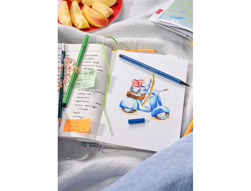 ROTULADOR STABILO ACUARELABLE PEN 68 AZUL CLARO PUNTA GRUESA 1MM