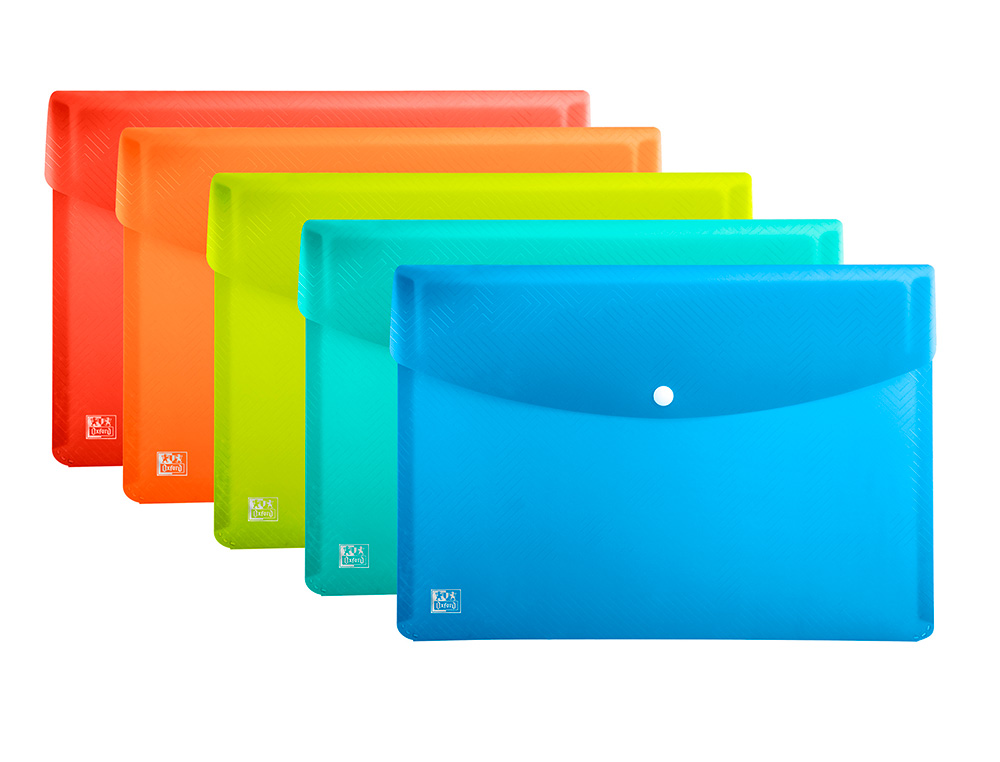 CARPETA OXFORD URBAN DOSSIER BROCHE POLIPROPILENO DIN A4 PACK DE 5 COLORES SURTIDOS