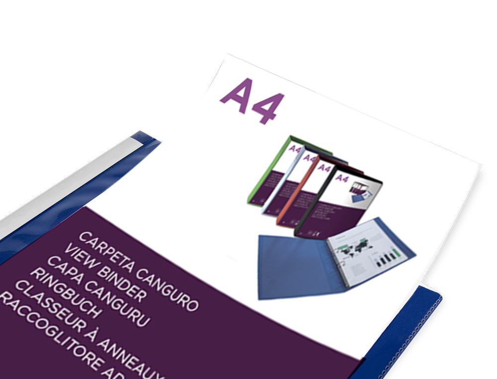 CARPETA LIDERPAPEL CANGURO 2 ANILLAS 25 MM MIXTAS POLIPROPILENO DIN A4 AZUL TRANSLUCIDO