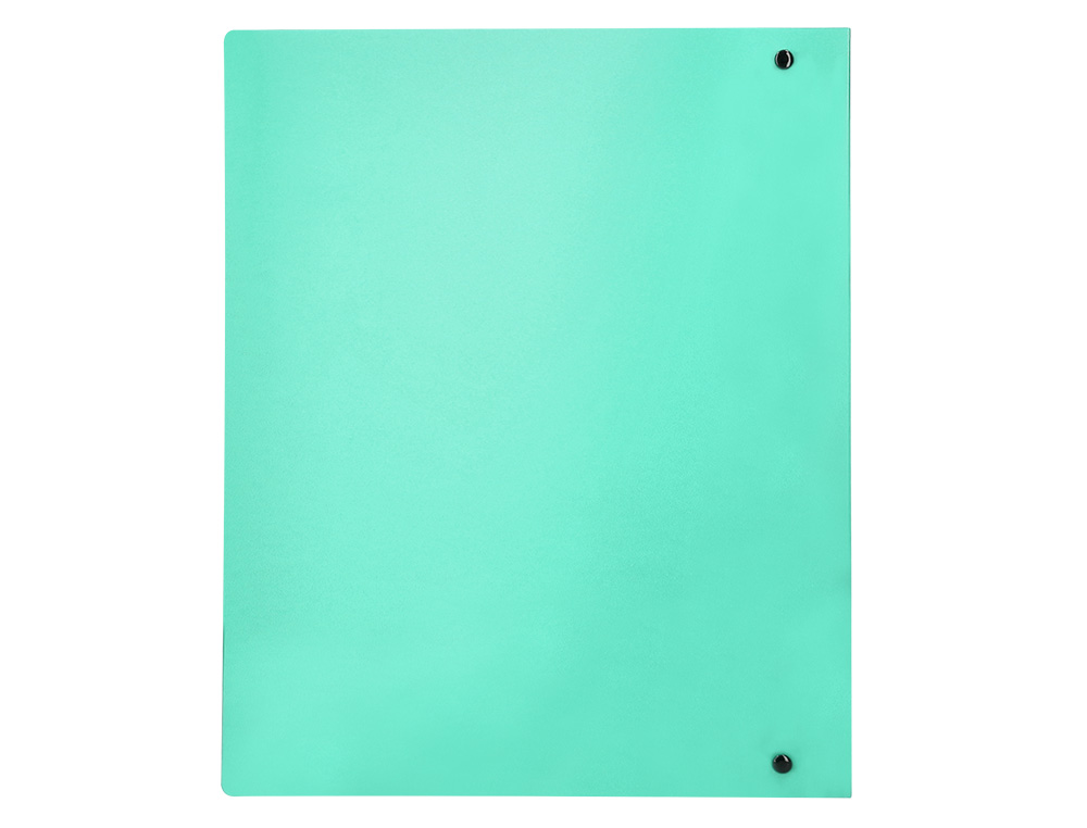 CARPETA LIDERPAPEL 4 ANILLAS MIXTAS 40 MM POLIPROPILENO DIN A4 VERDE MANZANA OPACO