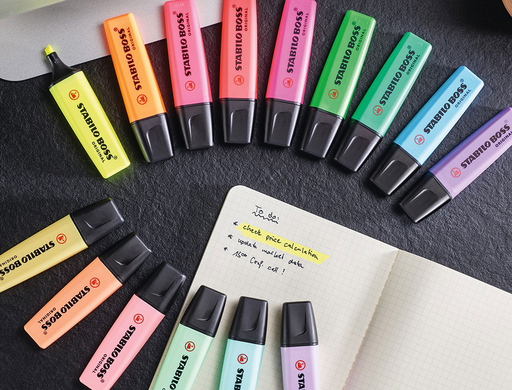 ROTULADOR STABILO BOSS FLUORESCENTE 70 DESKSET ESTUCHE DE 23 UNIDADES COLORES SURTIDOS