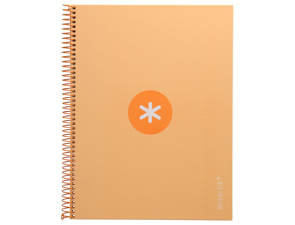 CUADERNO ESPIRAL A4 MICRO ANTARTIK TAPA FORRADA80H 90 GR HORIZONTAL 1 BANDA 4 TALADROS COLOR PEACH