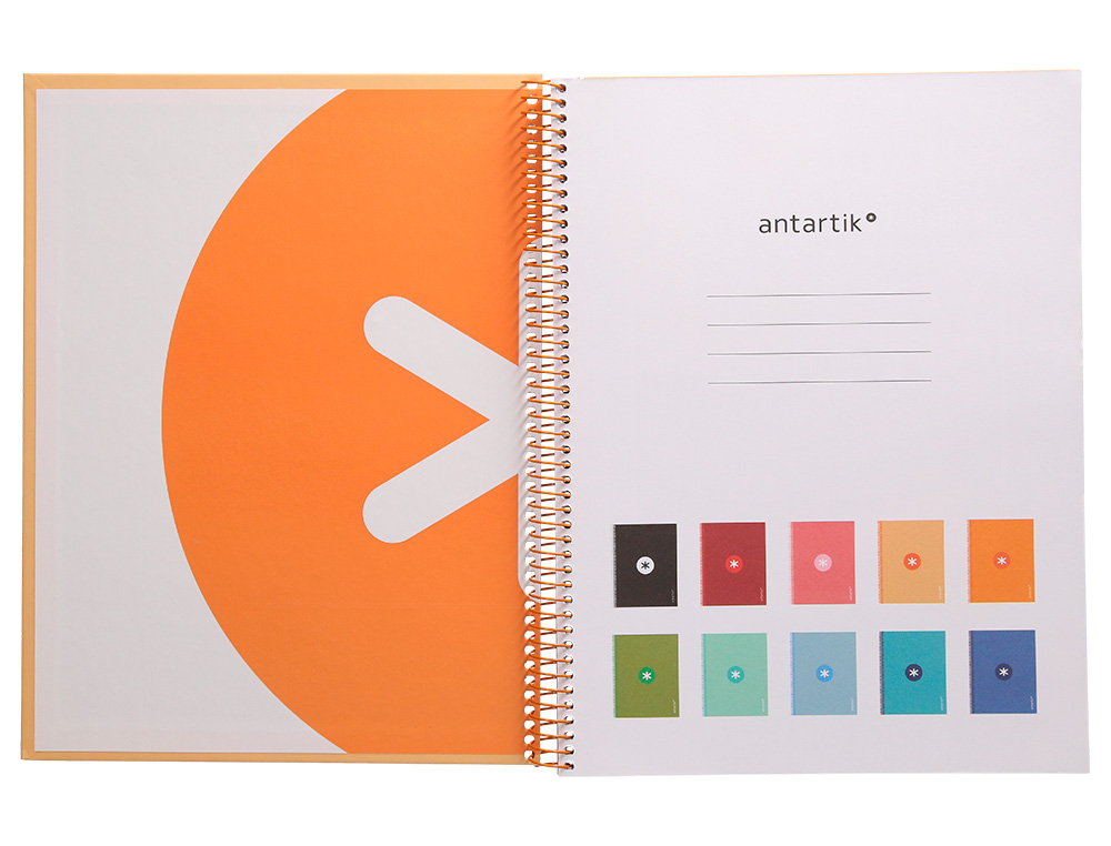 CUADERNO ESPIRAL A4 MICRO ANTARTIK TAPA FORRADA80H 90 GR HORIZONTAL 1 BANDA 4 TALADROS COLOR PEACH