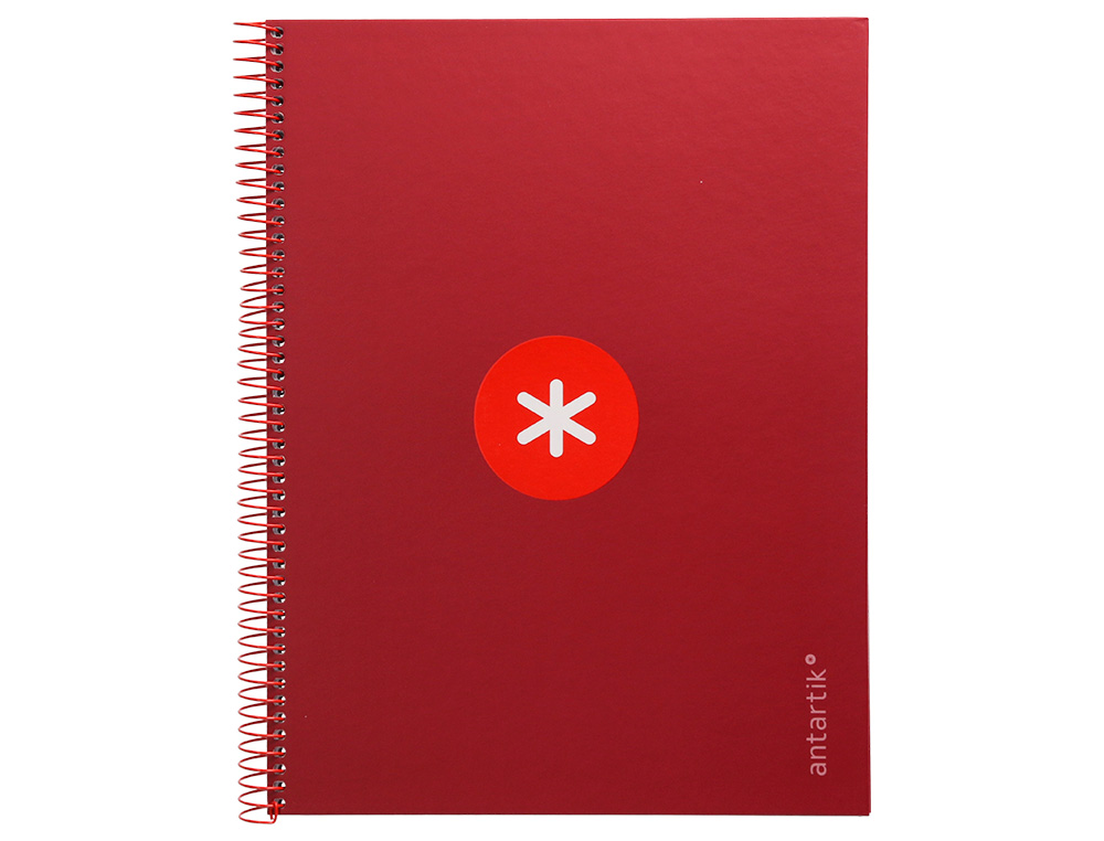 CUADERNO ESPIRAL A4 MICRO ANTARTIK TAPA FORRADA80H 90 GR HORIZONTAL 1 BANDA 4 TALADROS COLOR FRAMBUESA