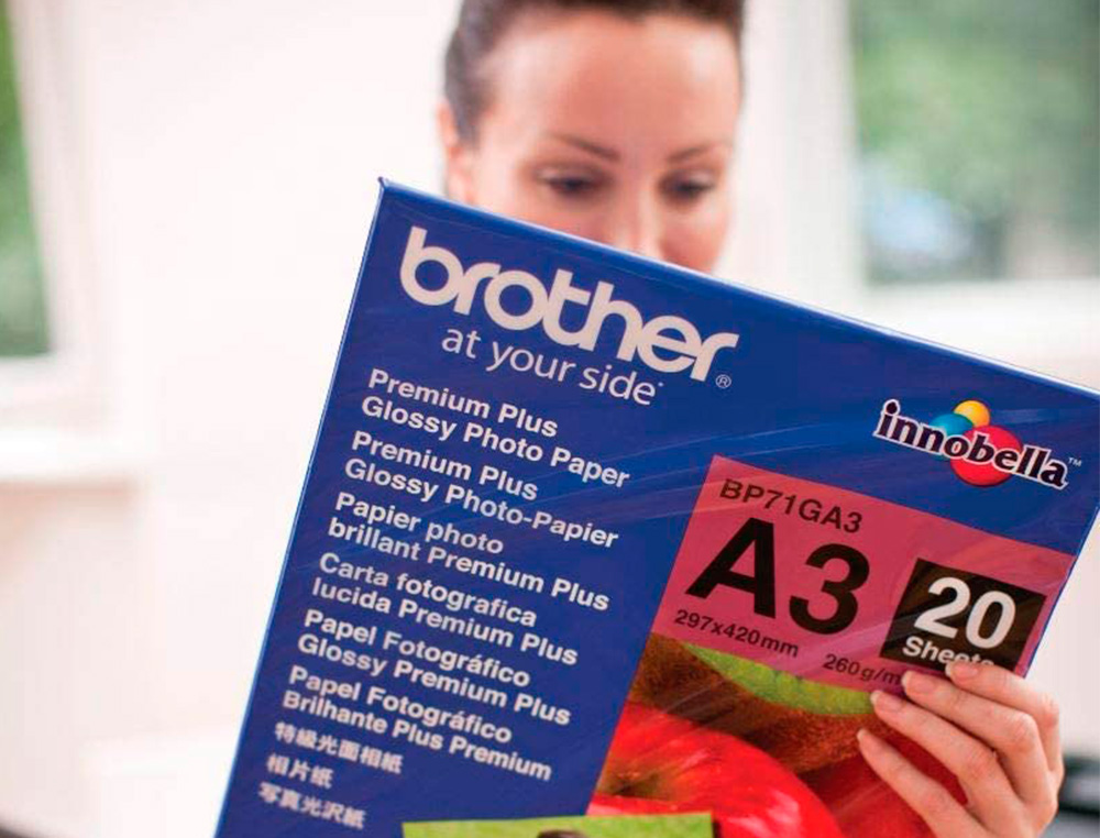 PAPEL FOTOGRAFICO BROTHER PREMIUM PLUS BRILLO DIN A3 260G/M2 INK-JET PACK DE 20 HOJAS
