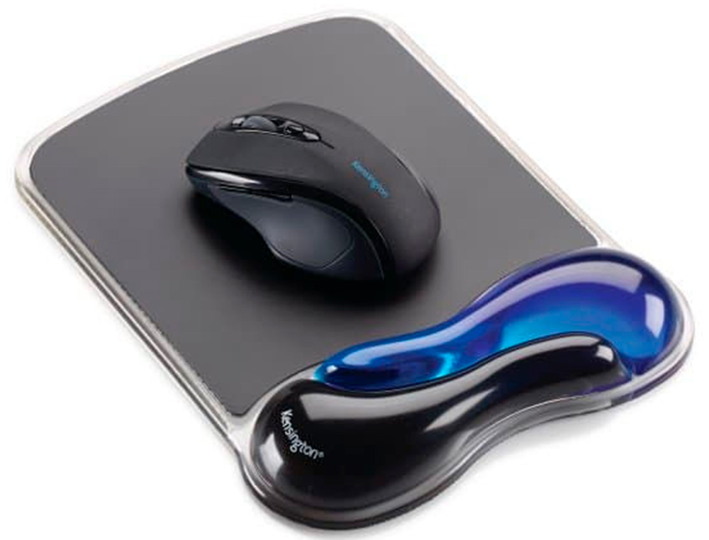 ALFOMBRILLA PARA RATON KENSINGTON DUO GEL CON REPOSAMUÑECAS COLOR NEGRO/AZUL 240X182X25 MM