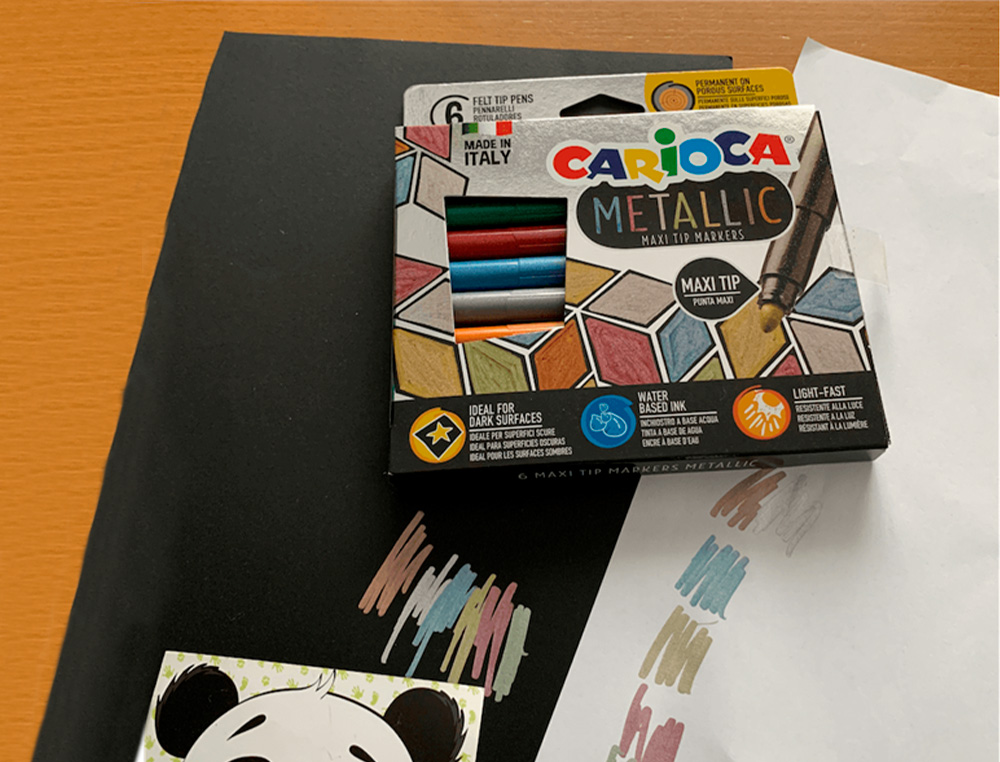 ROTULADOR CARIOCA METALLIC PUNTA MAXI 6 MM CAJA DE 6 UNIDADES COLORES SURTIDOS