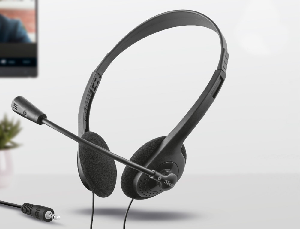 AURICULAR TRUST PRIMO CHAT HEADSET PARA PC Y LAPTOP LONGITUD CABLE 1,8 M CON MICROFONO CONEXION JACK 3.5