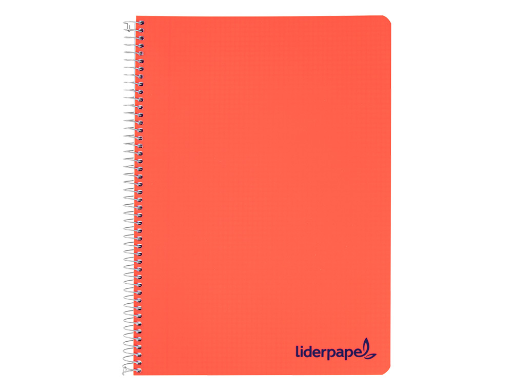 CUADERNO ESPIRAL LIDERPAPEL A4 WONDER TAPA PLASTICO 80H 90GR CUADRO 5MM CON MARGEN COLORES SURTIDOS