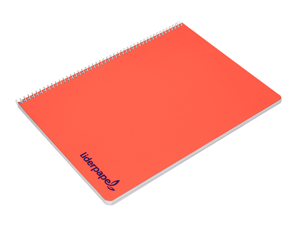 CUADERNO ESPIRAL LIDERPAPEL A4 WONDER TAPA PLASTICO 80H 90GR CUADRO 5MM CON MARGEN COLORES SURTIDOS