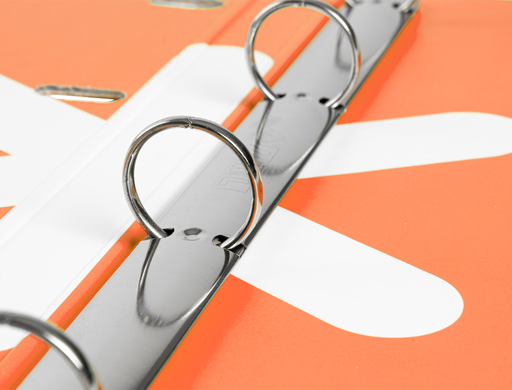 CARPETA CON RECAMBIO ANTARTIK A4 CUADRO 5MM FORRADA 4 ANILLAS 25MM REDONDAS COLOR MOSTAZA