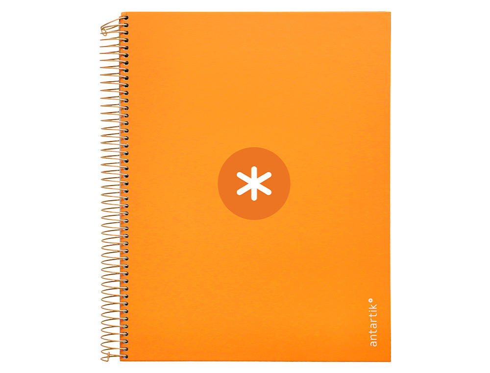 CUADERNO ESPIRAL A4 MICRO ANTARTIK TAPA FORRADA 120H 90 GR HORIZONTAL 5 BANDAS 4 TALADROS COLOR MOSTAZA