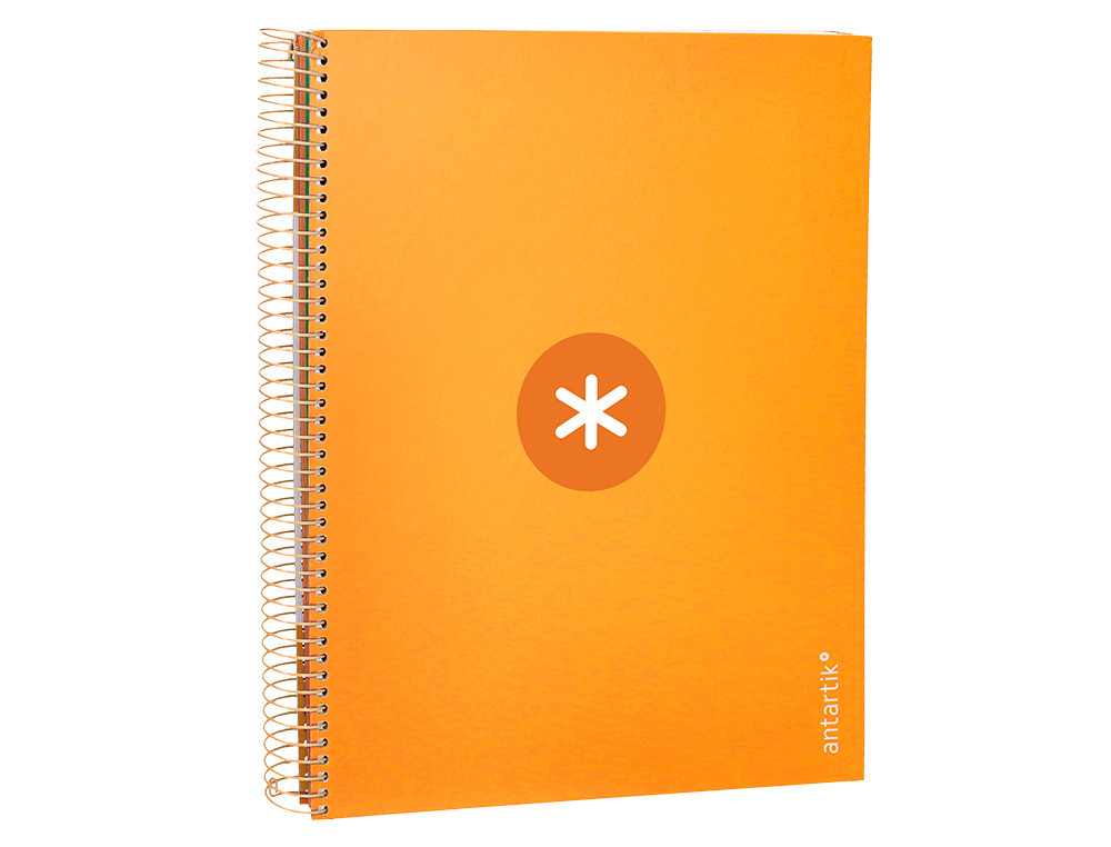 CUADERNO ESPIRAL A4 MICRO ANTARTIK TAPA FORRADA 120H 90 GR HORIZONTAL 5 BANDAS 4 TALADROS COLOR MOSTAZA