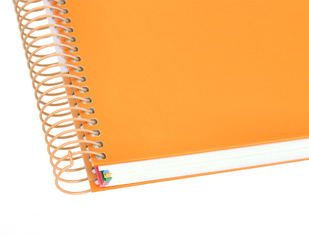CUADERNO ESPIRAL A4 MICRO ANTARTIK TAPA FORRADA 120H 90 GR HORIZONTAL 5 BANDAS 4 TALADROS COLOR MOSTAZA