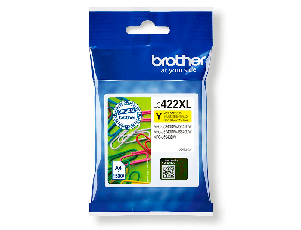 INK-JET BROTHER LC-422XLY YELLOW MFC-J5340DW / MFC-J5740DW / MFC-J6540DW / MFC-J6940DW 1500 PAGINAS