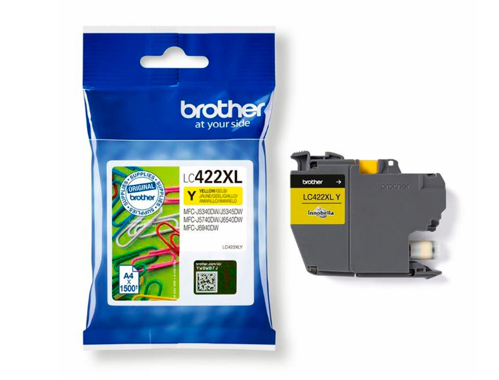INK-JET BROTHER LC-422XLY YELLOW MFC-J5340DW / MFC-J5740DW / MFC-J6540DW / MFC-J6940DW 1500 PAGINAS