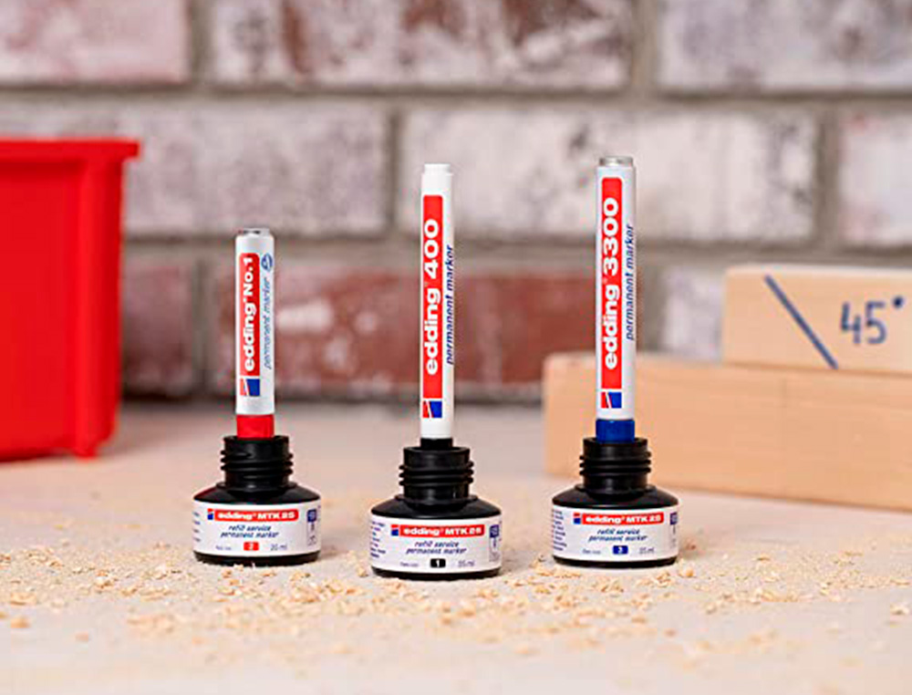TINTA ROTULADOR EDDING MTK25 CON SISTEMA CAPILAR COLOR AZUL BOTE 25 ML