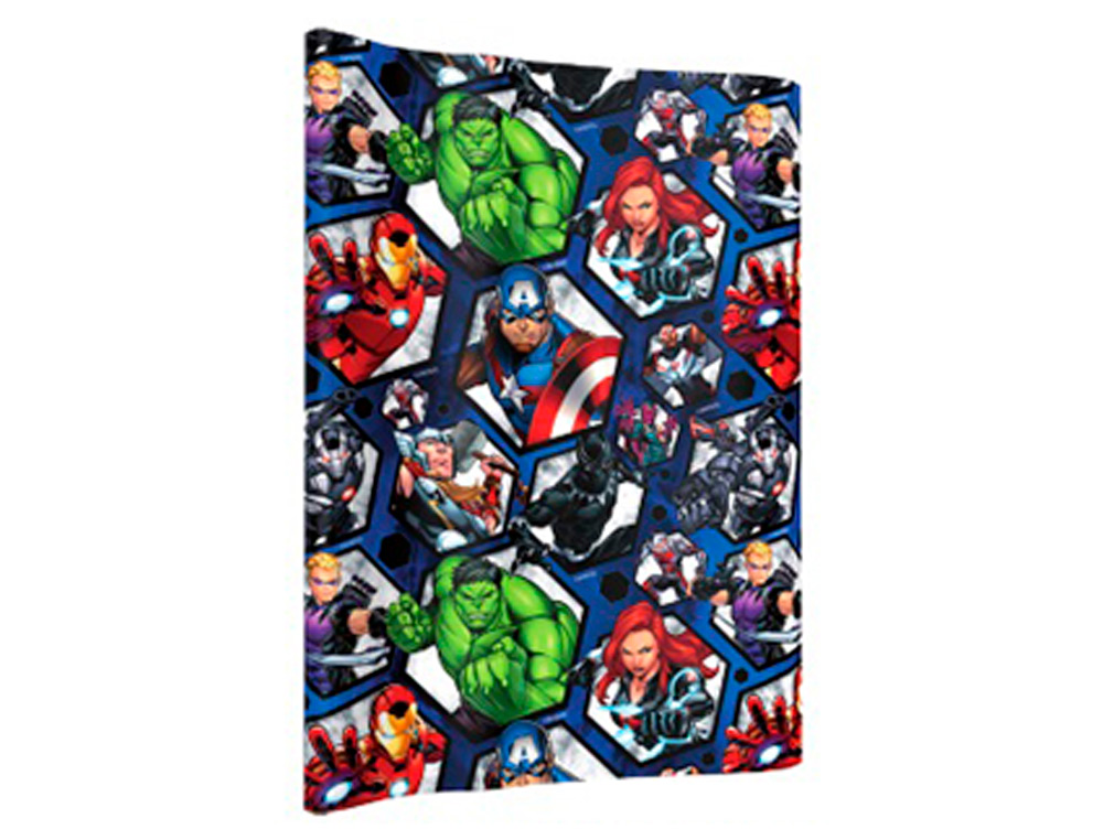 PAPEL DE REGALO BASIKA MARVEL ROLLO ANCHO 70 CM LONGITUD 2 MT DISEOS SURTIDOS