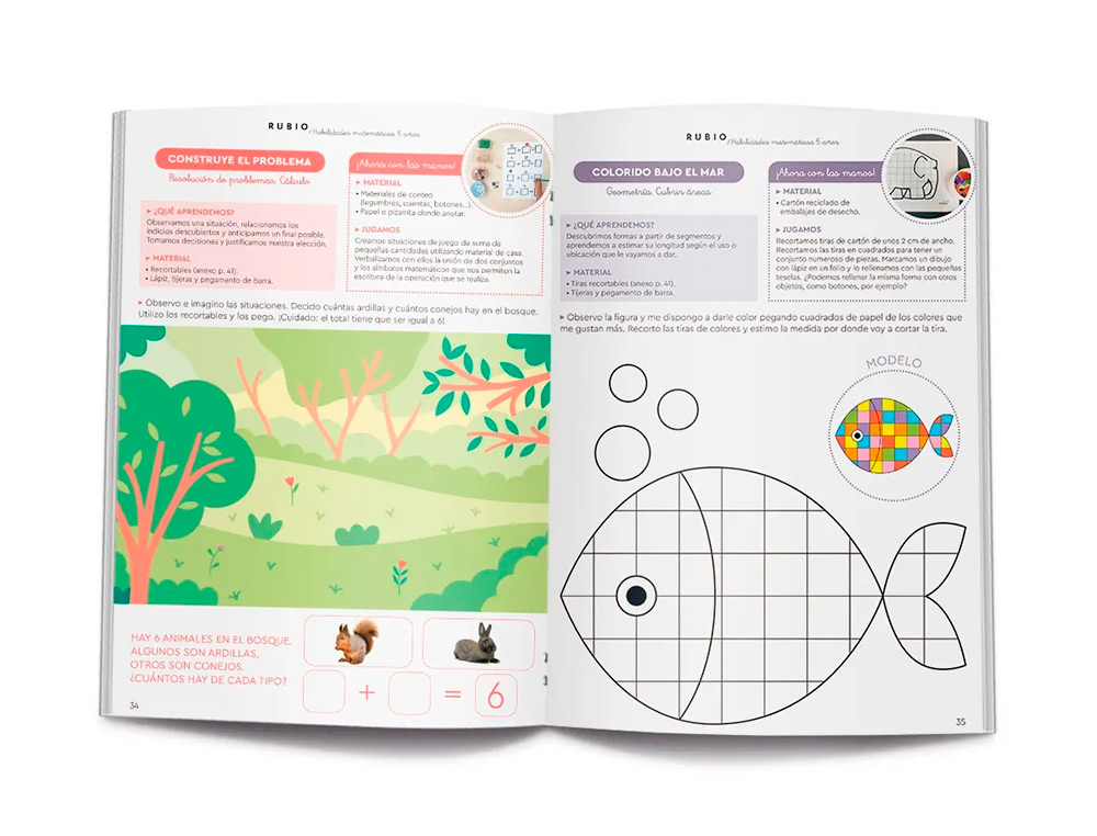 CUADERNO RUBIO HABILIDADES MATEMATICAS + 5 AÑOS