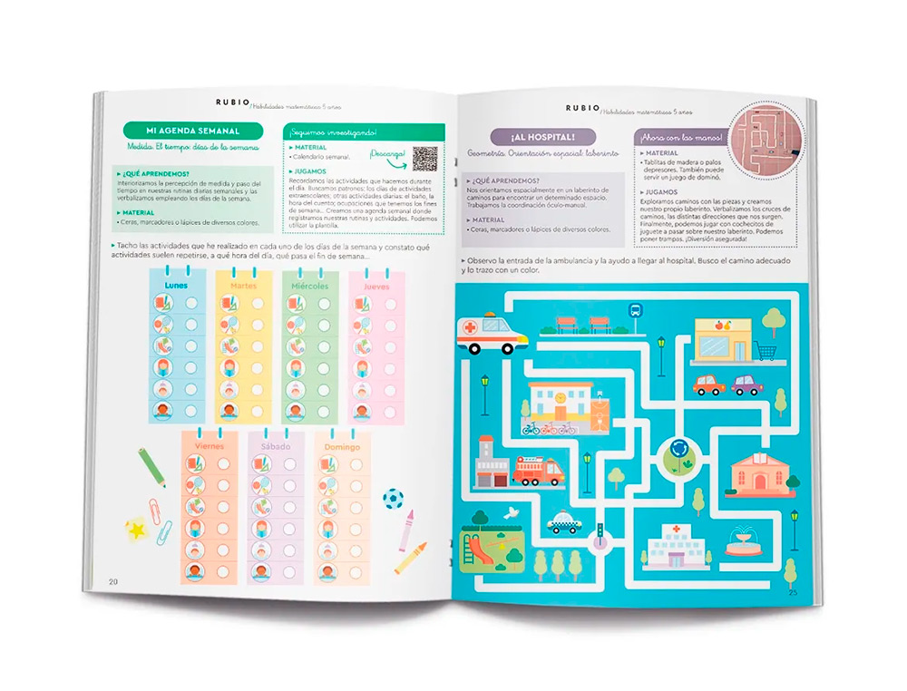 CUADERNO RUBIO HABILIDADES MATEMATICAS + 5 AÑOS