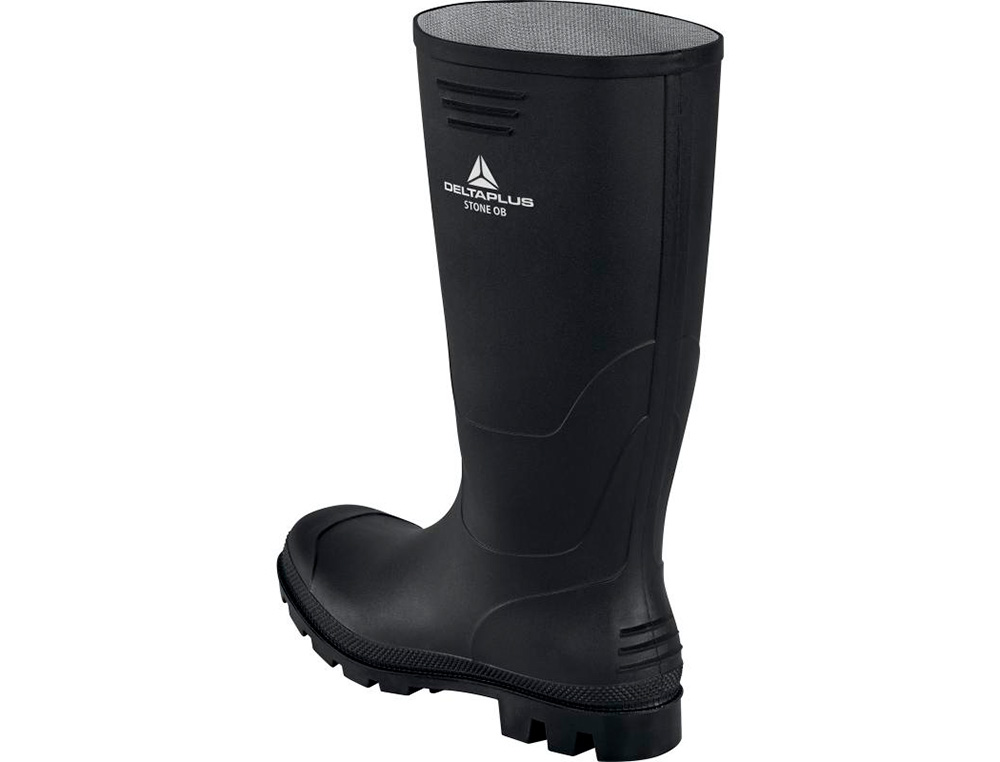 BOTAS DELTAPLUS DE SEGURIDAD STONE PVC NEGRO SUELA DE TACOS TALLA 44
