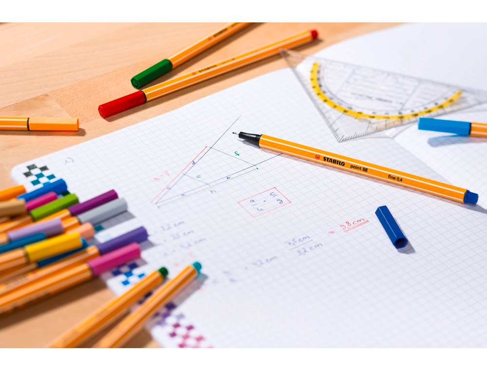 ROTULADOR STABILO PUNTA DE FIBRA POINT 88 ESTUCHE DE 15 UNIDADES COLORES SURTIDOS + 5 COLORES NEON