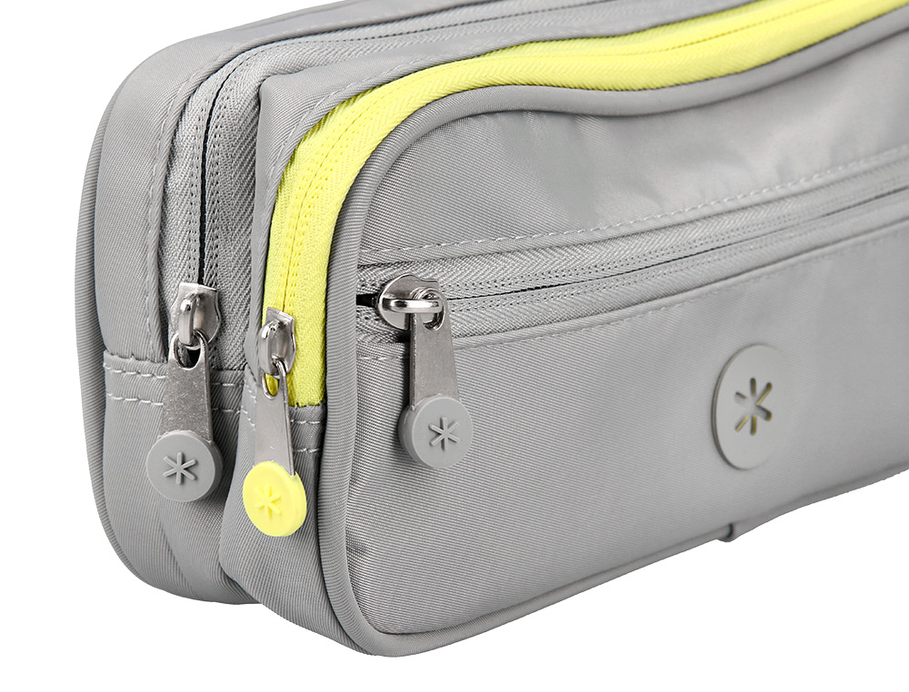 ESTUCHE PORTATODO ANTARTIK FUSION FLEX 3 CREMALLERAS GRIS COMPAERO MOCHILA 100X60X220 MM