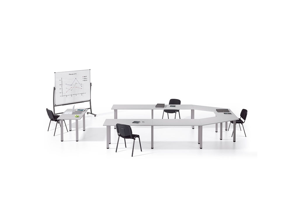 PIZARRA BLANCA ROCADA ACERO VITRIFICADO MAGNETICO MARCO ALUMINIO DOBLE CARA VOLTEABLE CURVE 120X150 CM