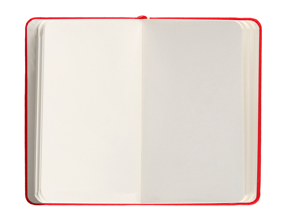 CUADERNO CON GOMILLA ANTARTIK NOTES TAPA DURA A6 HOJAS LISAS ROJO 100 HOJAS 80 GR FSC