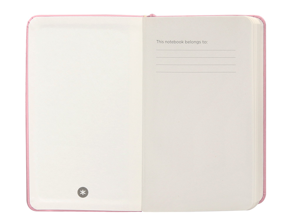 CUADERNO CON GOMILLA ANTARTIK NOTES TAPA DURA A6 HOJAS CUADRICULA ROSA PASTEL 100 HOJAS 80 GR FSC