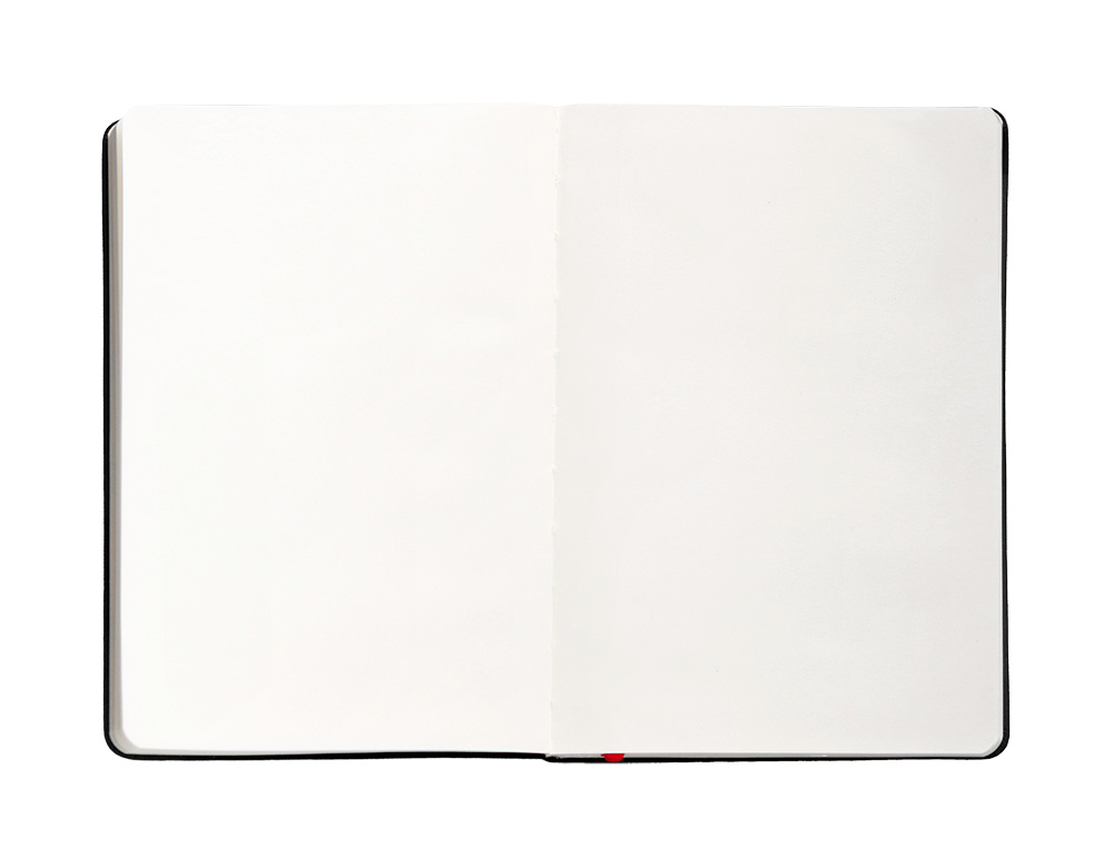 CUADERNO CON GOMILLA ANTARTIK NOTES TAPA DURA A4 HOJAS LISAS NEGRO Y ROJO 100 HOJAS 80 GR FSC