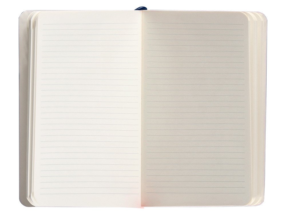 CUADERNO CON GOMILLA ANTARTIK NOTES TAPA BLANDA A6 RAYAS AZUL MARINO 100 HOJAS 80 GR FSC