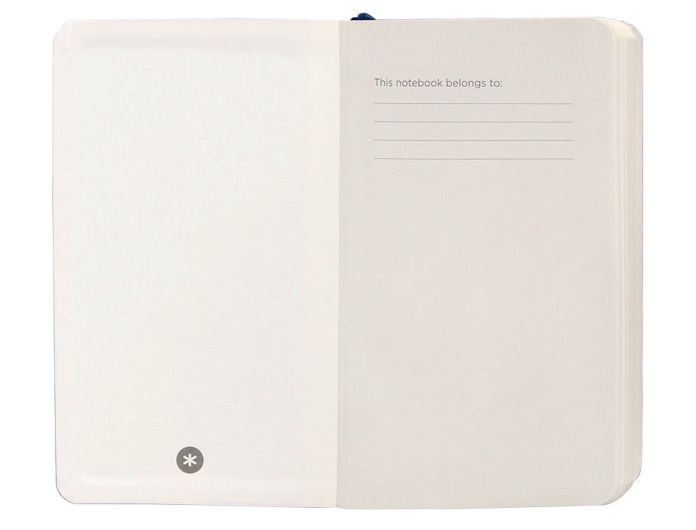 CUADERNO CON GOMILLA ANTARTIK NOTES TAPA BLANDA A6 RAYAS AZUL MARINO 100 HOJAS 80 GR FSC